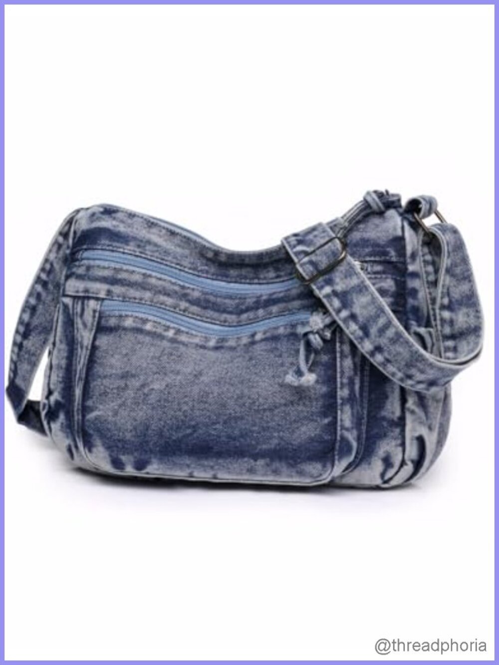 Denim Crossbody Bag for Women Blue Jean Purse Shoulder Handbag